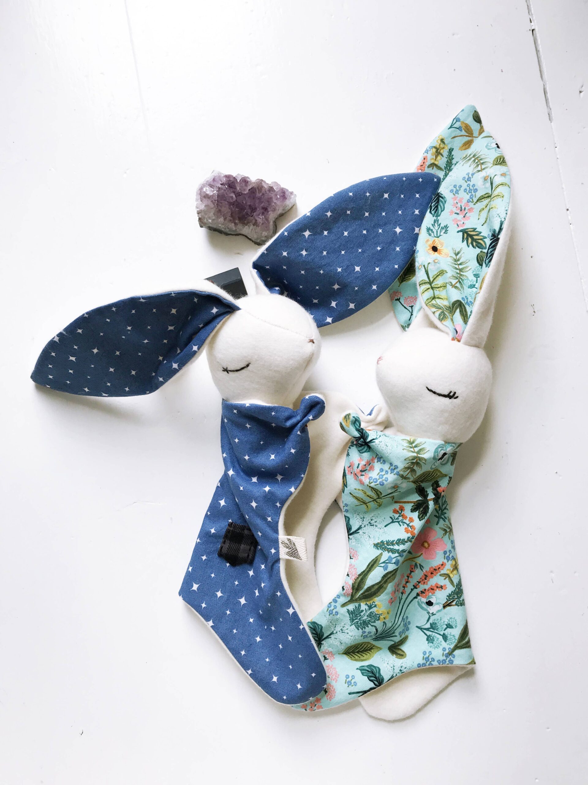 The Bird & Elephant - Bunny Snuggle Lovey, Infant Cuddle Plush