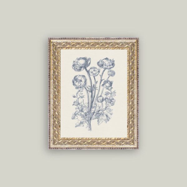 Blue Flower Sketch: 8x10