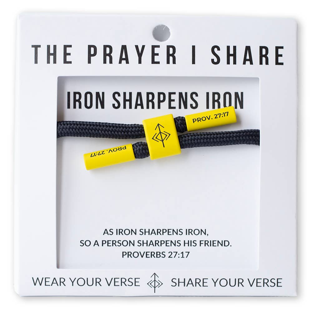 IRON SHARPENS IRON Bracelet, Christian Cord Bracelet
