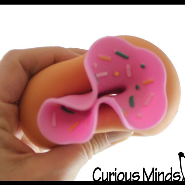 1 Cute Donut Doughnut Soft Doh Filled Stretch Ball with Remo - Image 7
