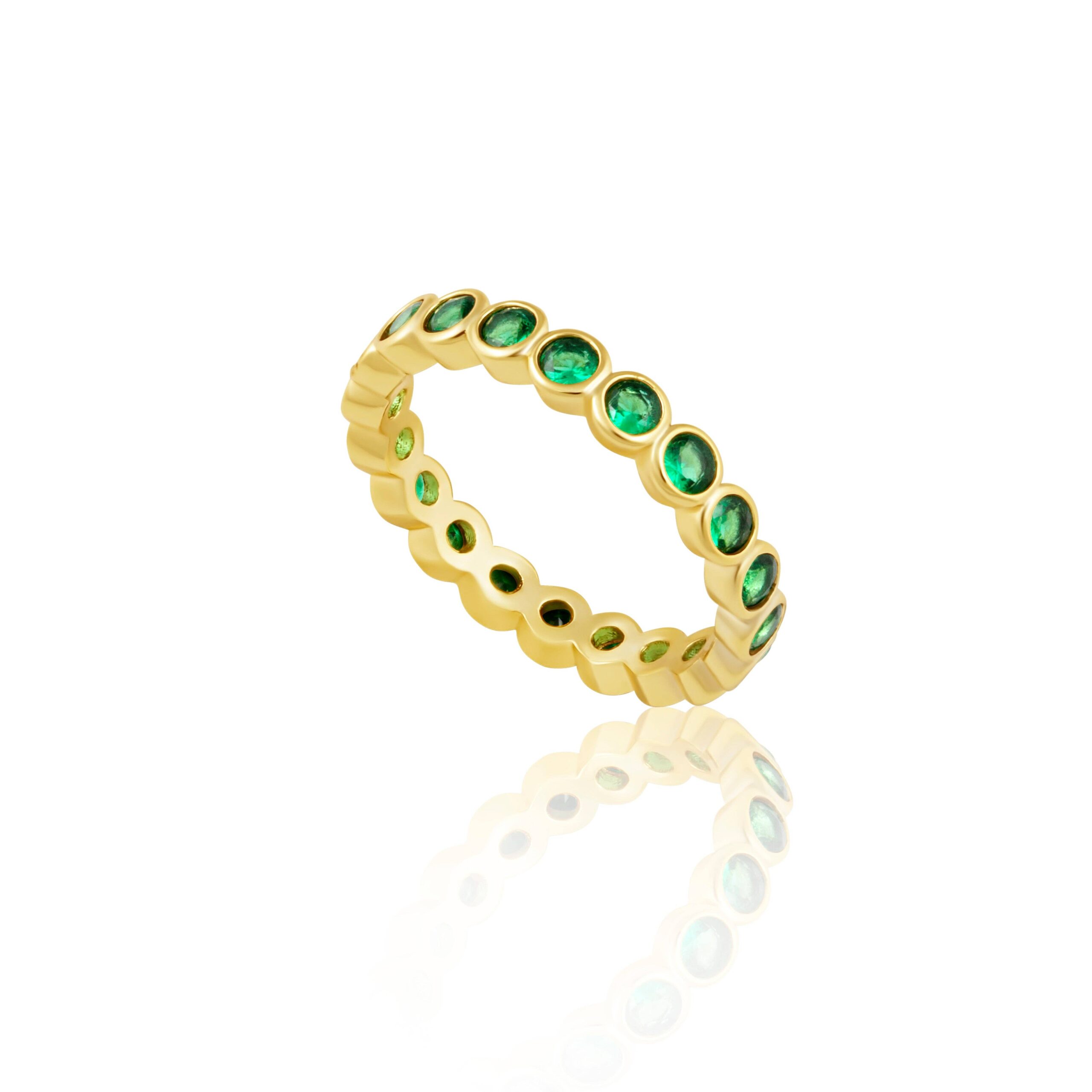 Celeste Eternity Ring - Emerald: 9