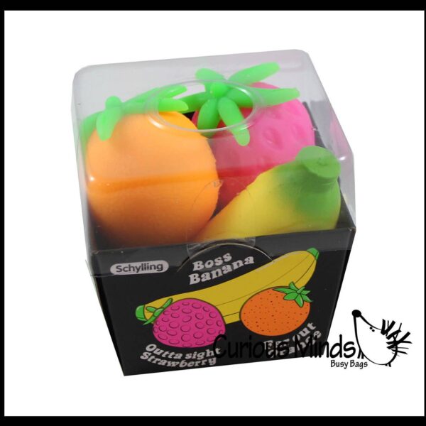 1 BOX Nee Doh Fruit Basket Soft Fluff- Filled Squeeze Stress - Image 2
