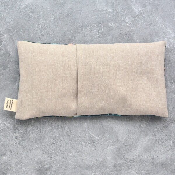 Weighted Eye Pillow in Amalfi Herb Floral Deep Teal: Mint - Image 4