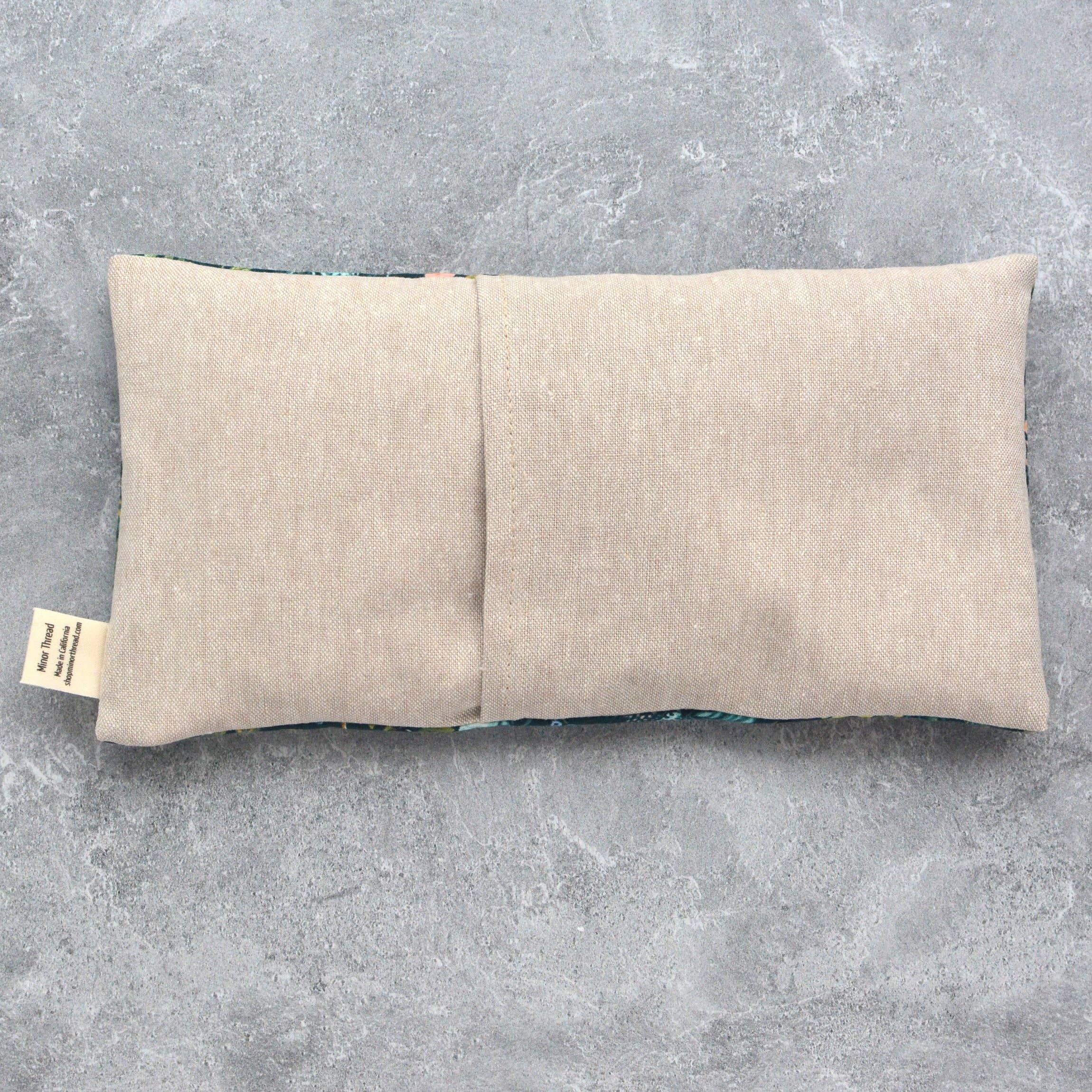 Weighted Eye Pillow in Amalfi Herb Floral Deep Teal: Mint