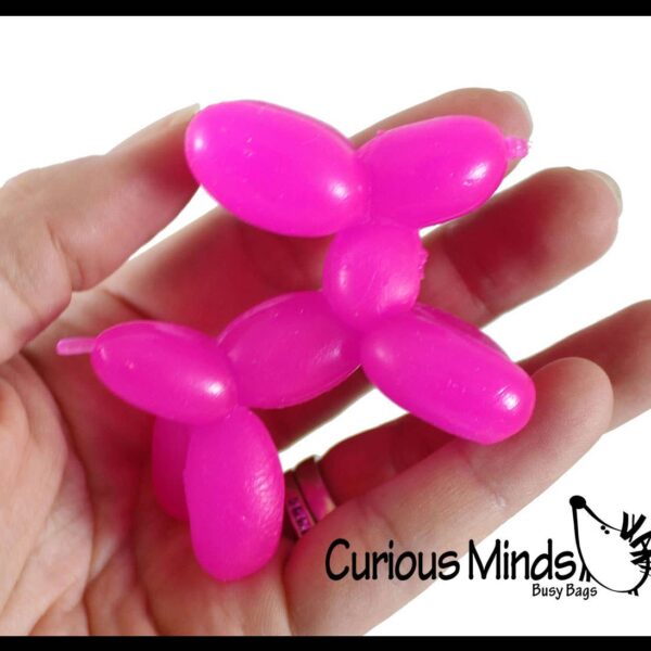 1 Mini Balloon Dog Stretchy Toy - Cute Squishy Sensory Fidg - Image 3