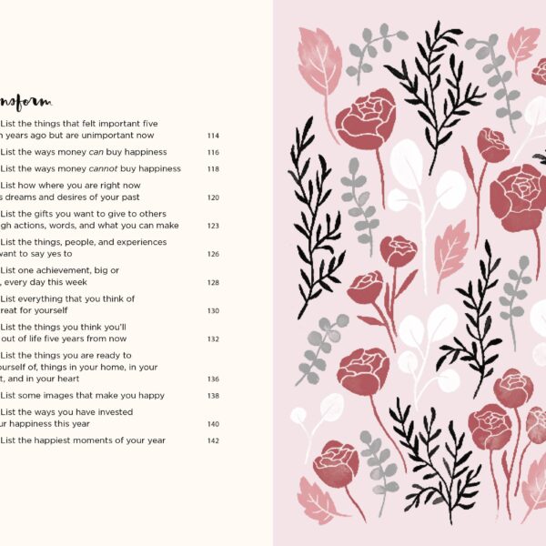 52 Lists for Happiness Journal (Floral Pattern Cover) - Image 3