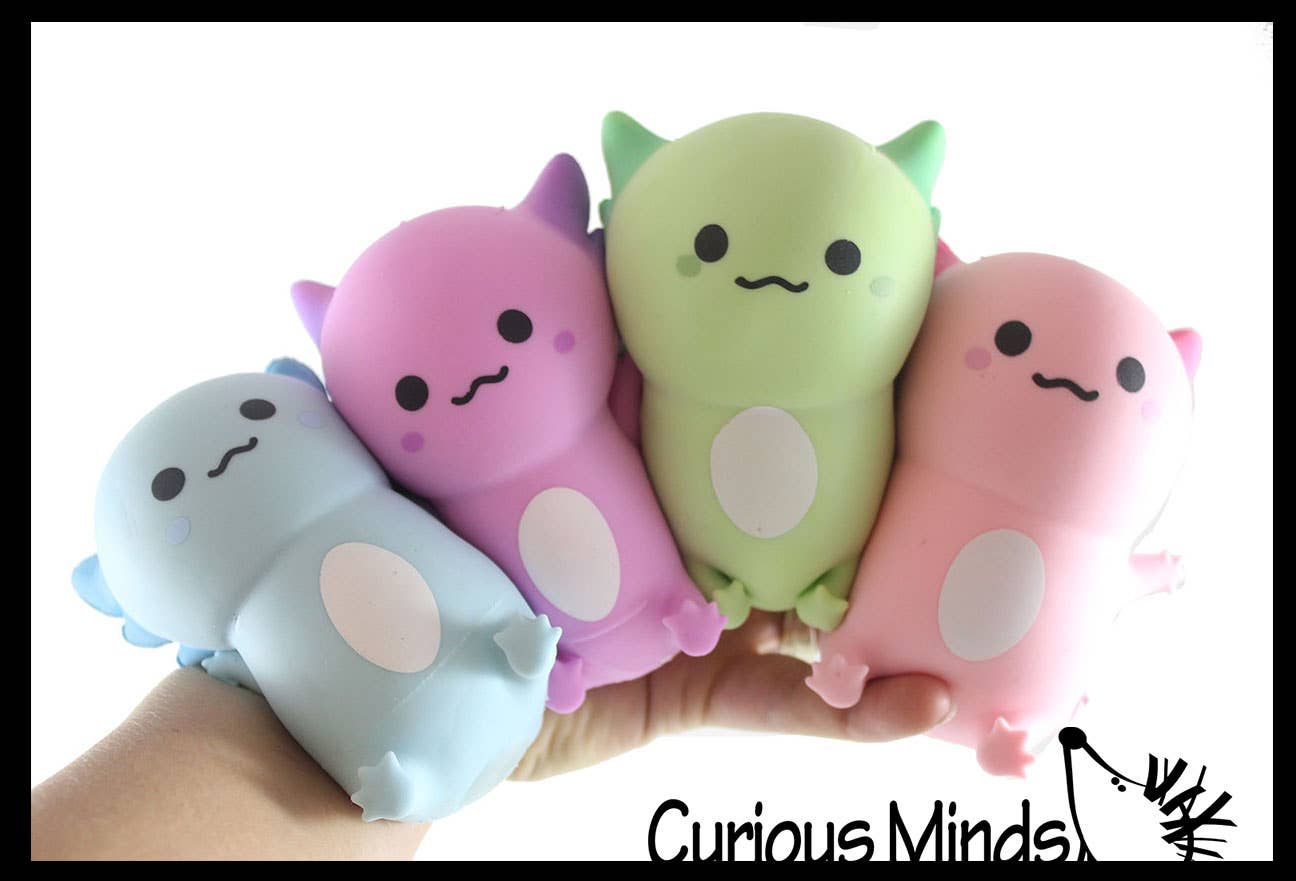 1 Axolotl - Soft Creamy Doh Filled Squeeze Stress Balls - Se