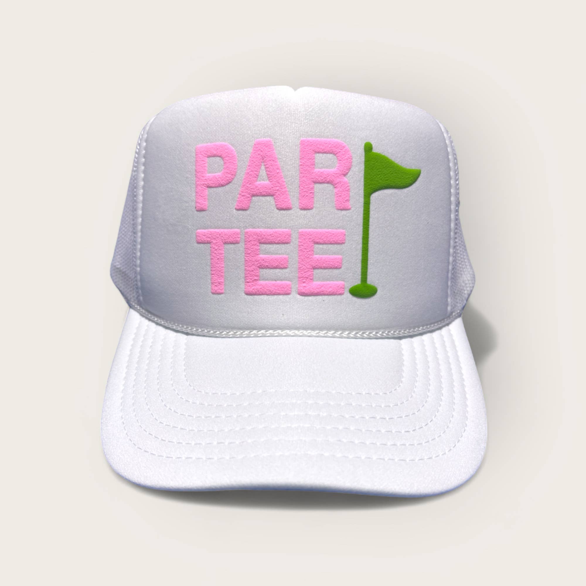 ParTee Golf Trucker Hat: White