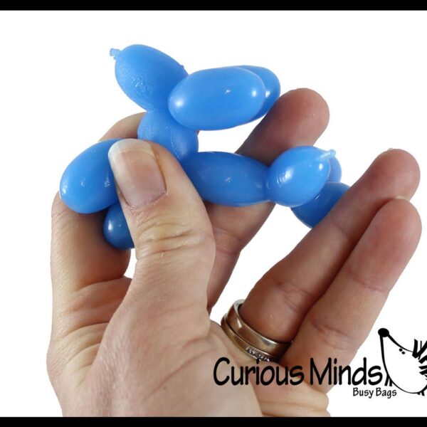 1 Mini Balloon Dog Stretchy Toy - Cute Squishy Sensory Fidg - Image 4