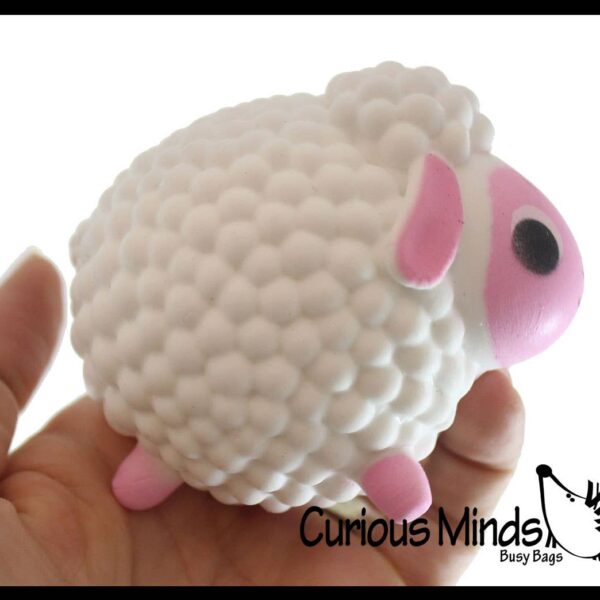 1 Large Lamb Sheep Easter Themed Creamy Doh Filled Squeeze S - Image 3