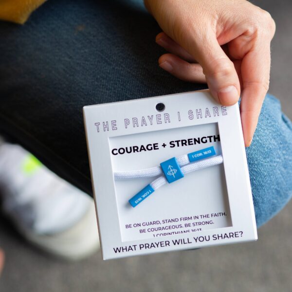 COURAGE + STRENGTH Bracelet, Christian Cord Bracelet - Image 4