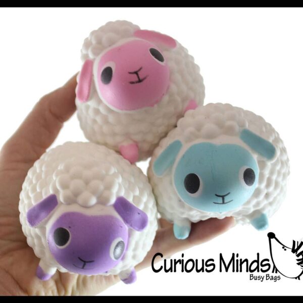 1 Large Lamb Sheep Easter Themed Creamy Doh Filled Squeeze S