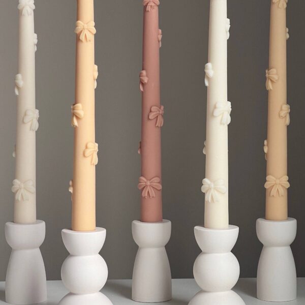 Ribbon Taper Candle: Mellow - Image 3