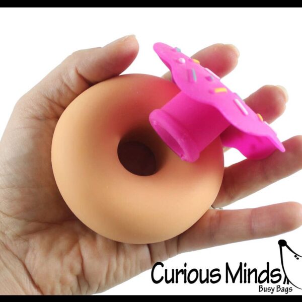 1 Cute Donut Doughnut Soft Doh Filled Stretch Ball with Remo - Image 14