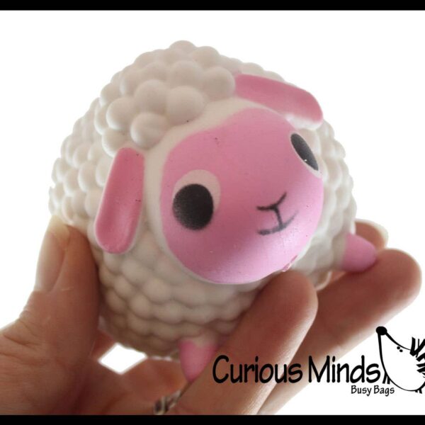 1 Large Lamb Sheep Easter Themed Creamy Doh Filled Squeeze S - Image 2