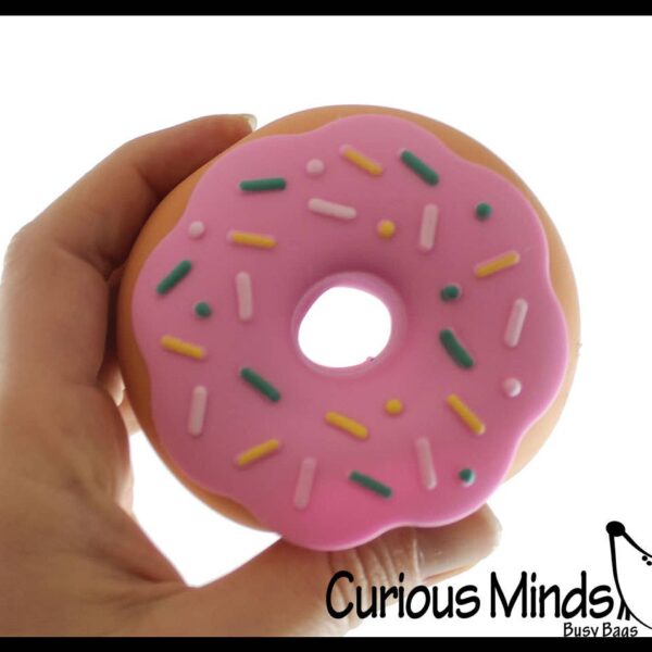 1 Cute Donut Doughnut Soft Doh Filled Stretch Ball with Remo - Image 6