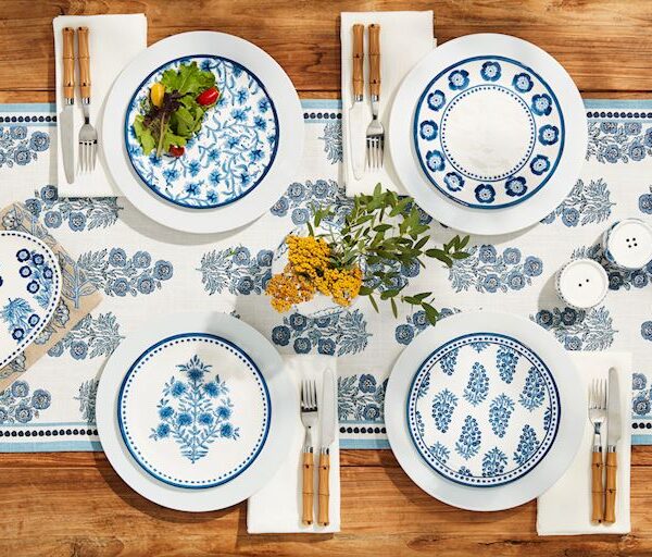 Flower Stem Print Salad Plate - Image 3