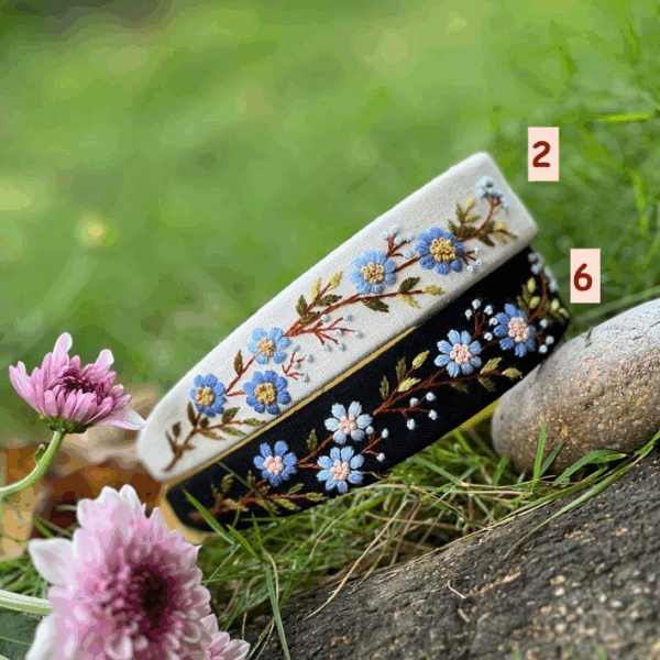 Summer Floral Embroidered Headband, Ariella Collection: 4. - Image 6