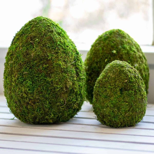 Moss Egg Decor   Green   10" - Image 2