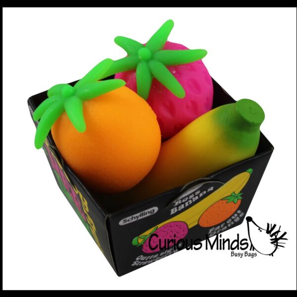 1 BOX Nee Doh Fruit Basket Soft Fluff- Filled Squeeze Stress - Image 7