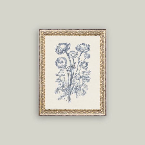 Blue Flower Sketch: 8x10 - Image 2