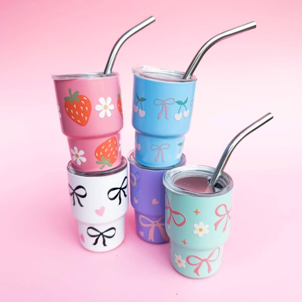 Tiny Tumblers/ Pink/Strawberries - Image 3