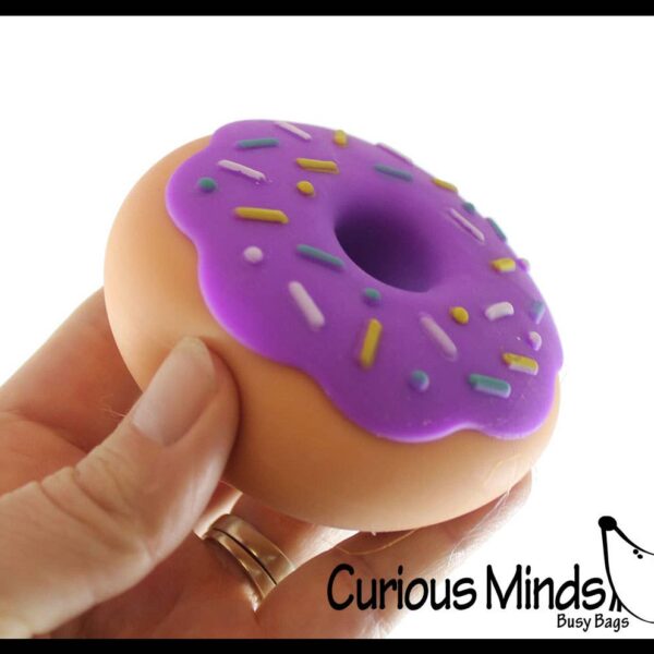 1 Cute Donut Doughnut Soft Doh Filled Stretch Ball with Remo - Image 9