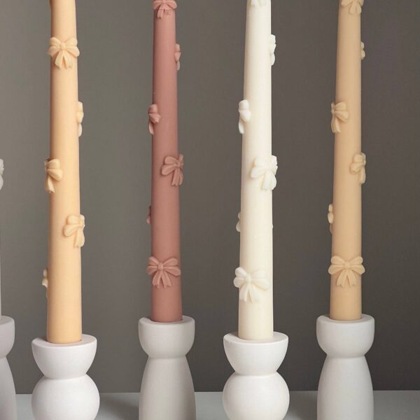 Ribbon Taper Candle: Mellow - Image 2