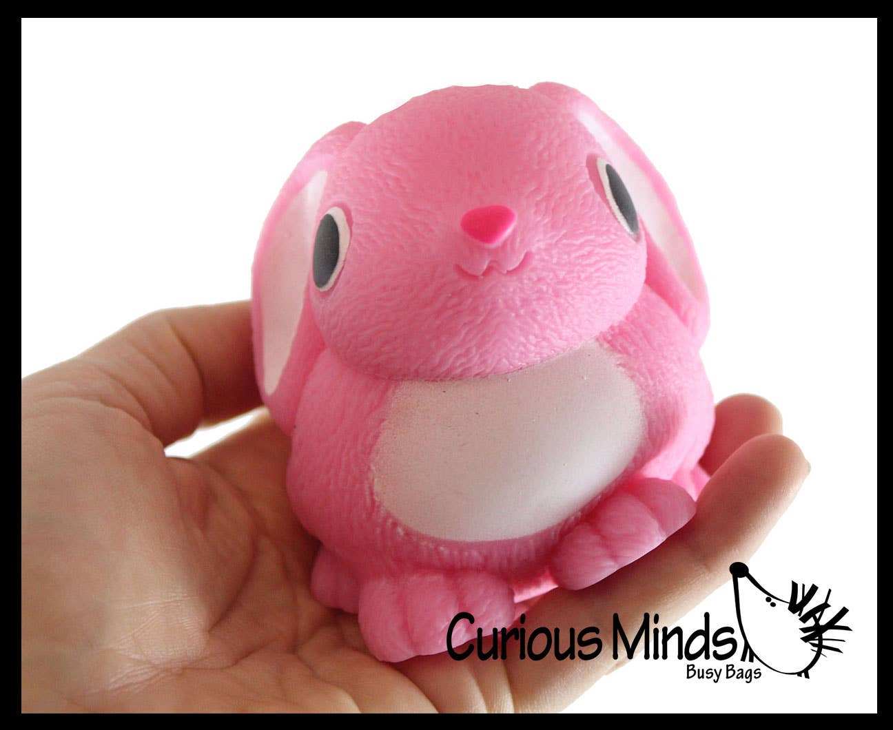 1 Large Bunny Rabbit Soft Fluff Doh - Filled Squeeze Stress