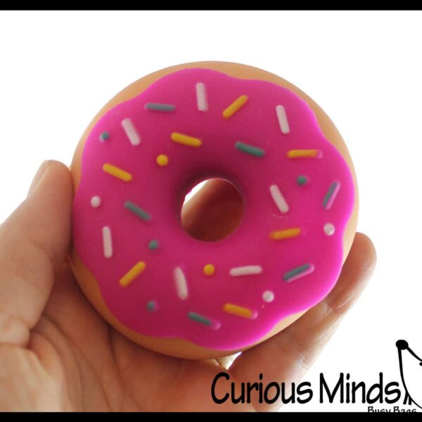 1 Cute Donut Doughnut Soft Doh Filled Stretch Ball with Remo - Image 4