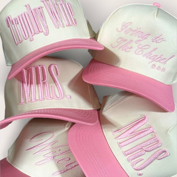 Wifey Trucker Hat | Pink/Tan - Image 6