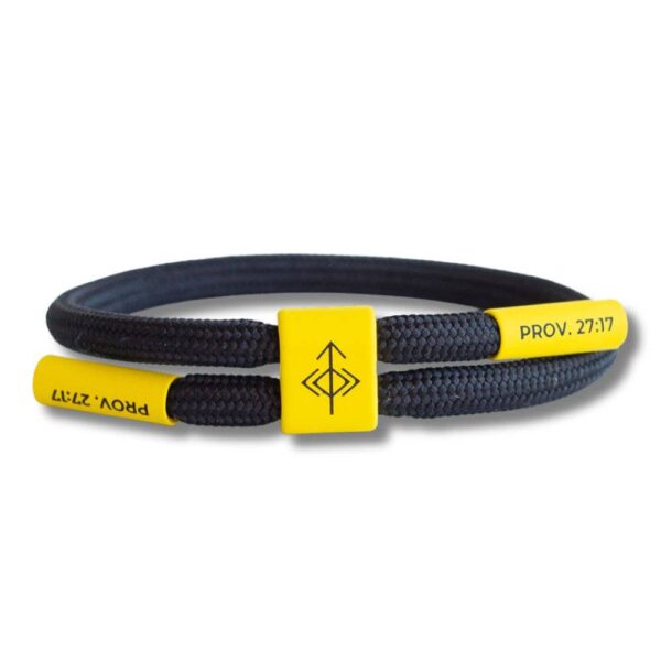 IRON SHARPENS IRON Bracelet, Christian Cord Bracelet - Image 3