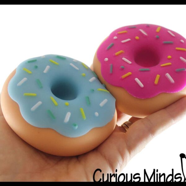 1 Cute Donut Doughnut Soft Doh Filled Stretch Ball with Remo - Image 11