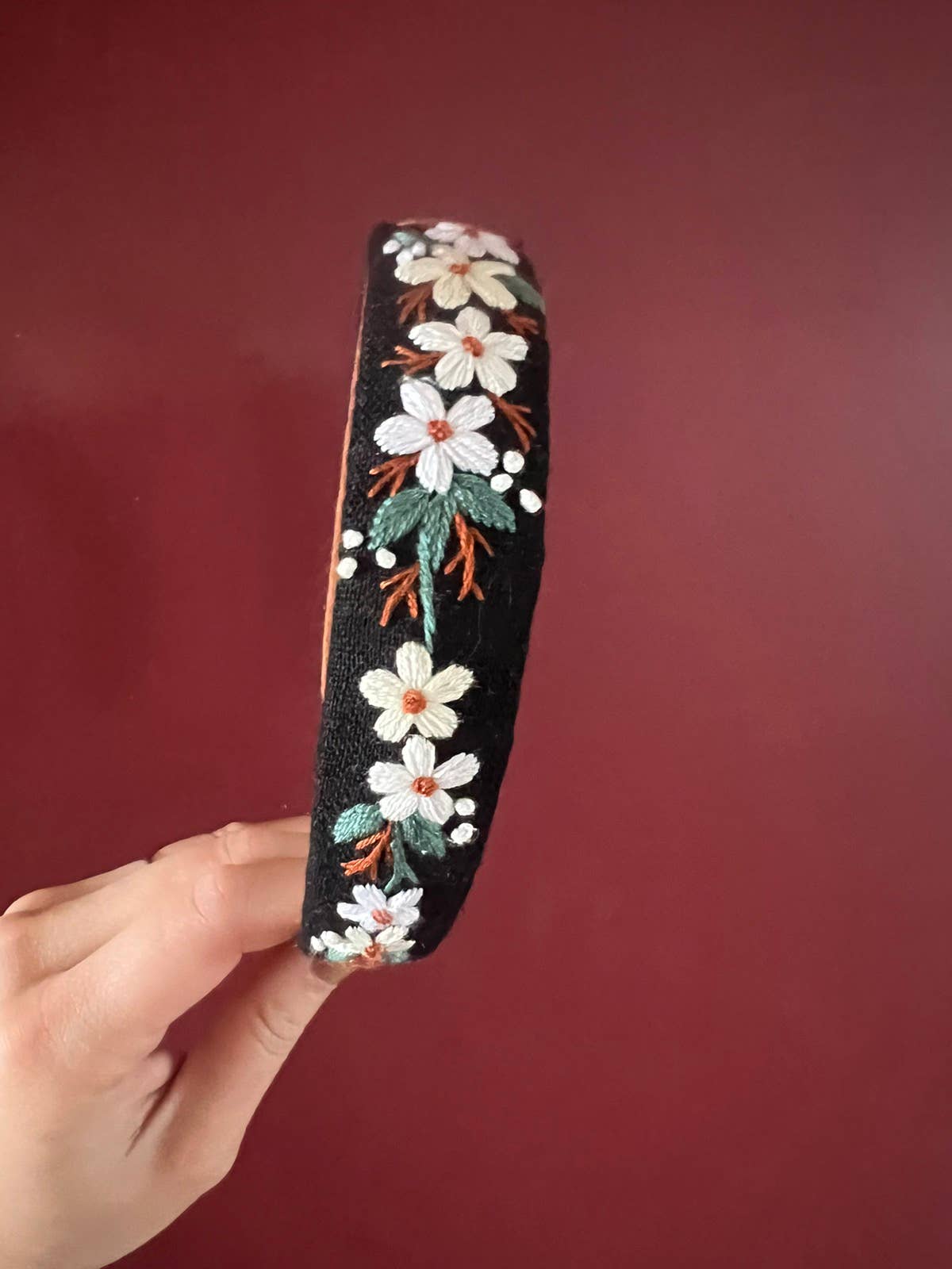 3D Floral Embroidered Headband, Brianna Collection: 7.