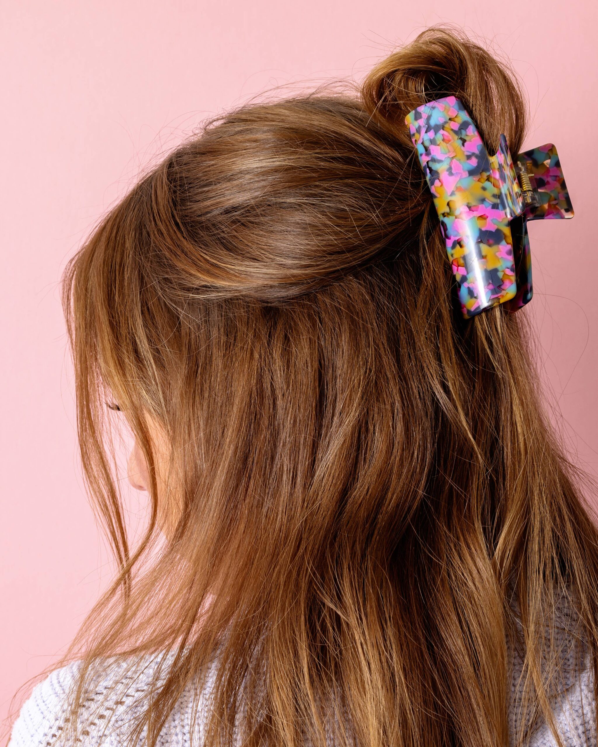 Claw Hair Clip - Large - Colorful Tortoise