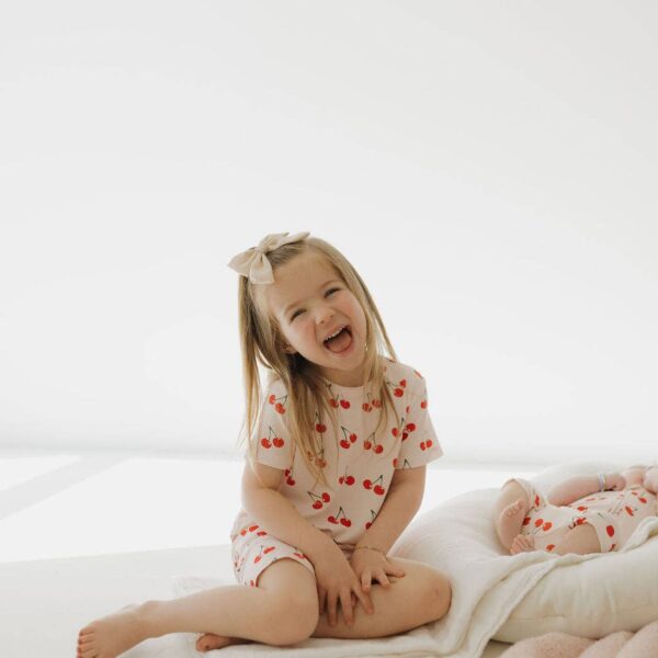 Bamboo Short Set | Cherry Orchard: 6/7 Years - Image 2