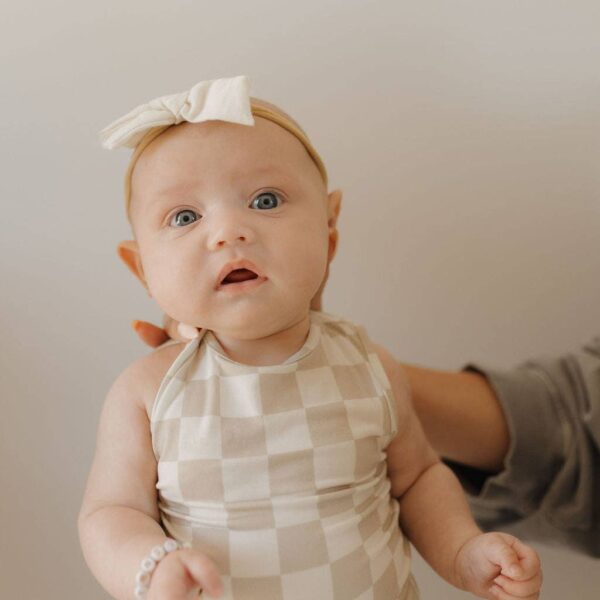 Harem Bamboo Romper | Checkerboard: 12-18 Months - Image 2