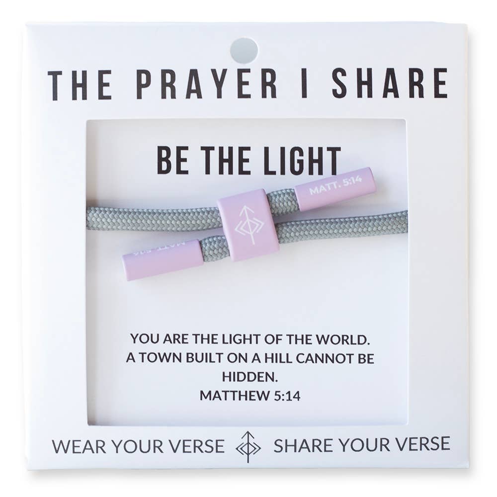 BE THE LIGHT Bracelet, Christian Cord Bracelet