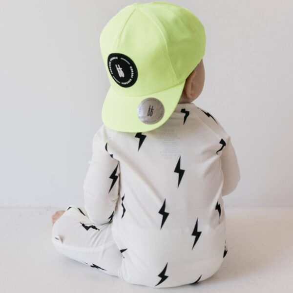 Bamboo Zip Pajamas | White & Black Lightning Bolt: 12-18 Months - Image 3