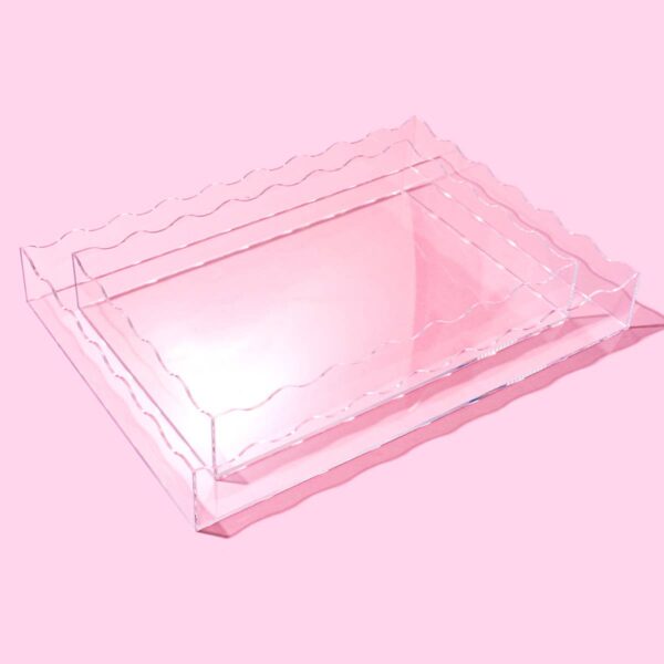 Acrylic Wavy Tray - Rectangle - Large - Clear - Image 2