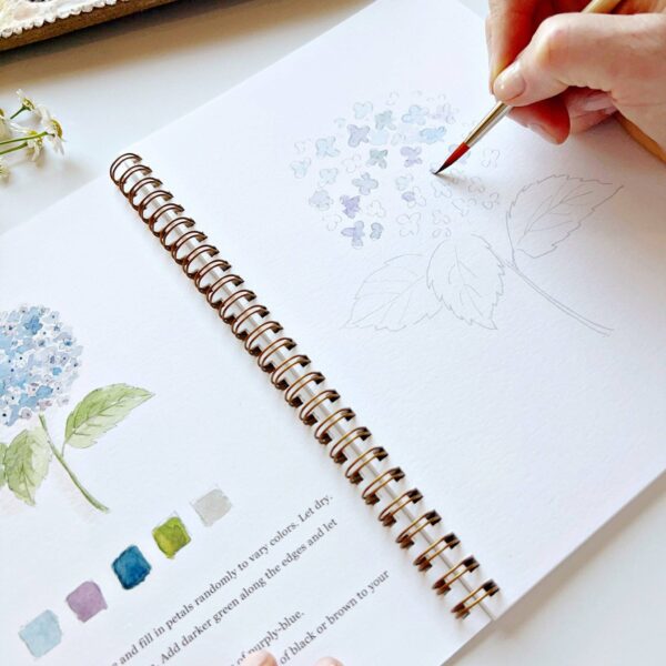 Flowers watercolor workbook - Image 4