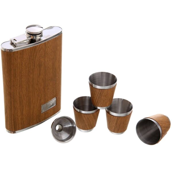 Light Grain 5 Piece Tall Flask Set - Image 2