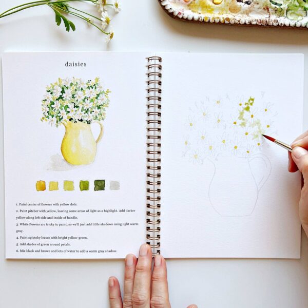 Flowers watercolor workbook - Image 6