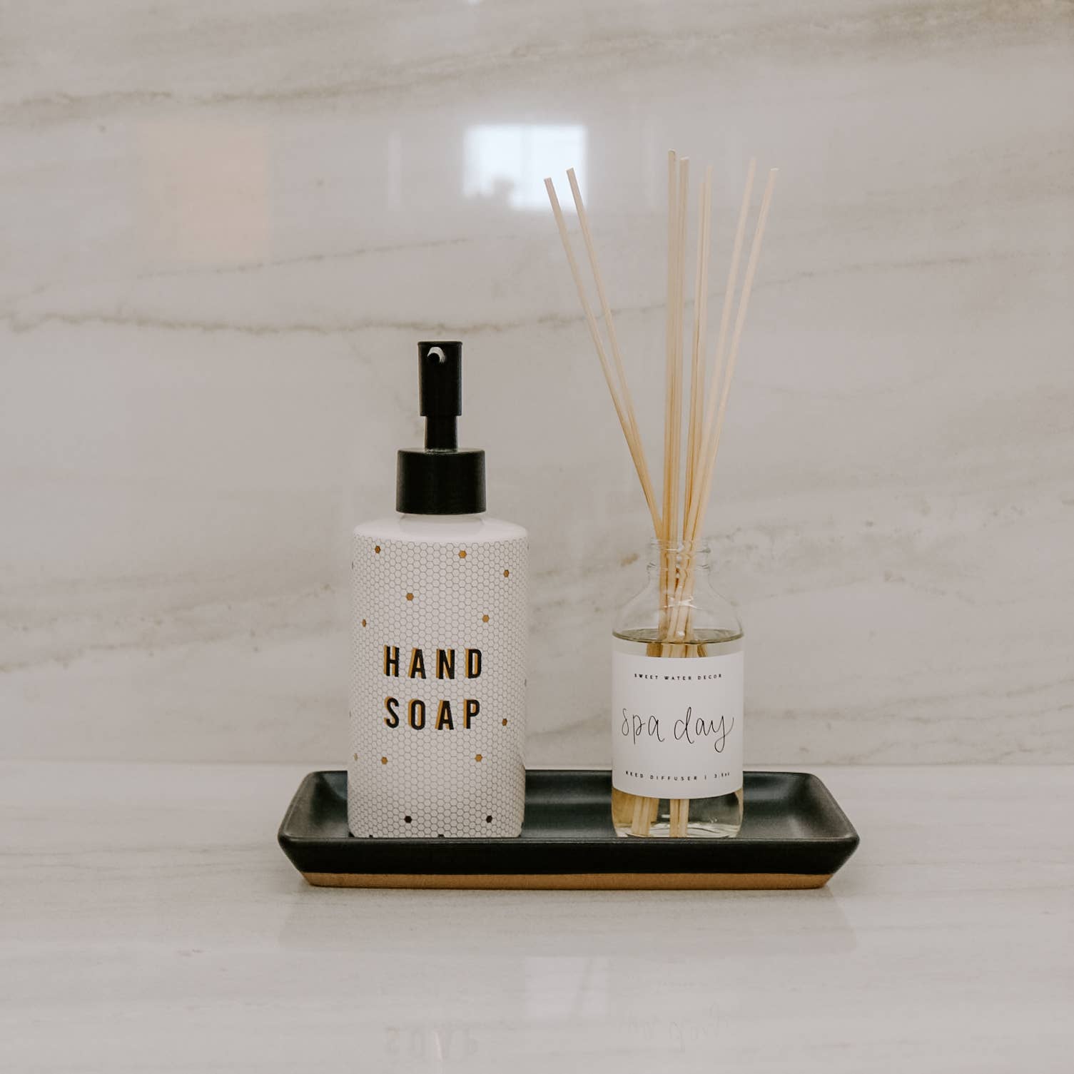 8.5oz Honeycomb Tile Hand Soap Dispenser - Image 8