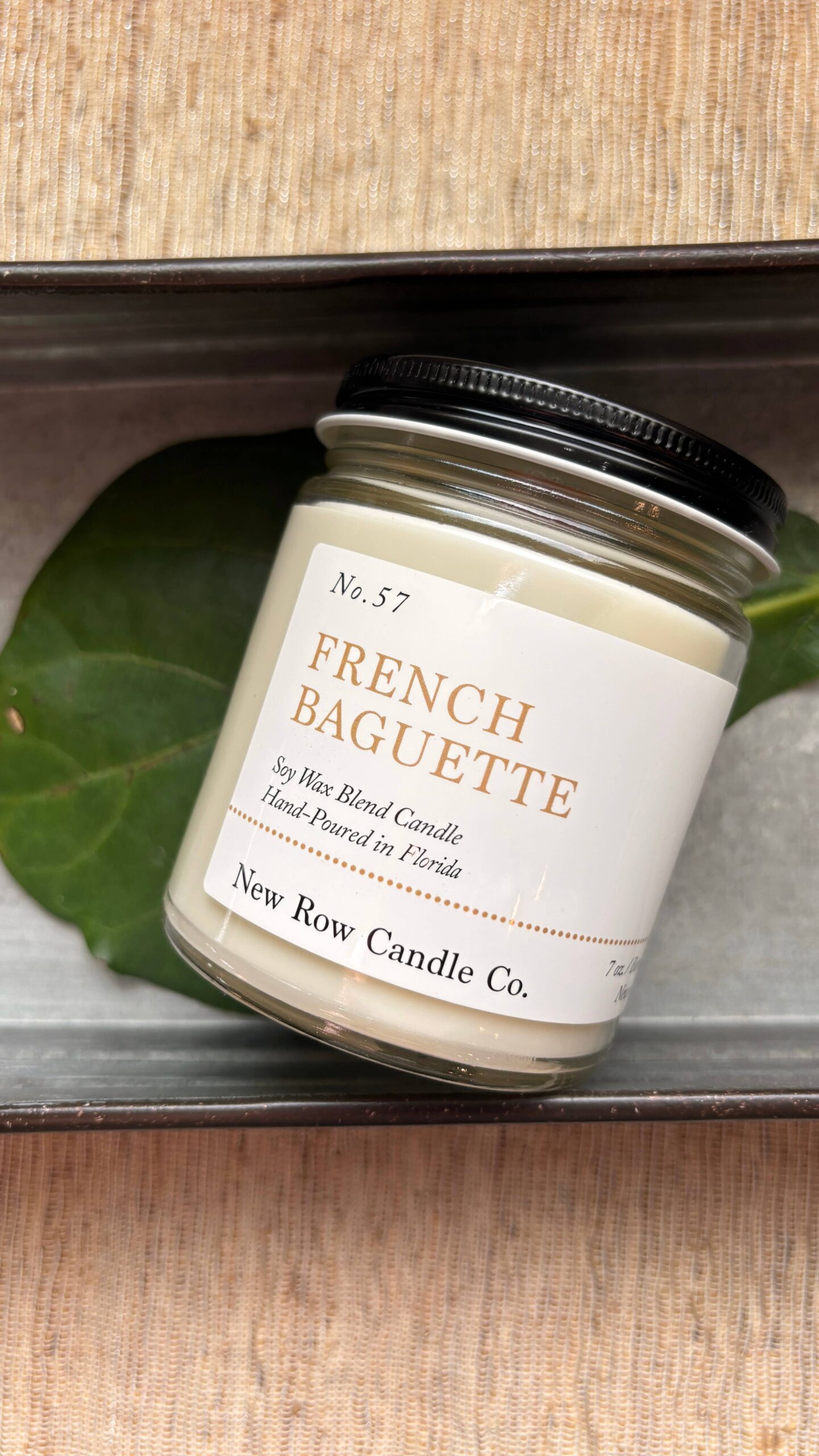 French Baguette Wood Wick Farmhouse Candle