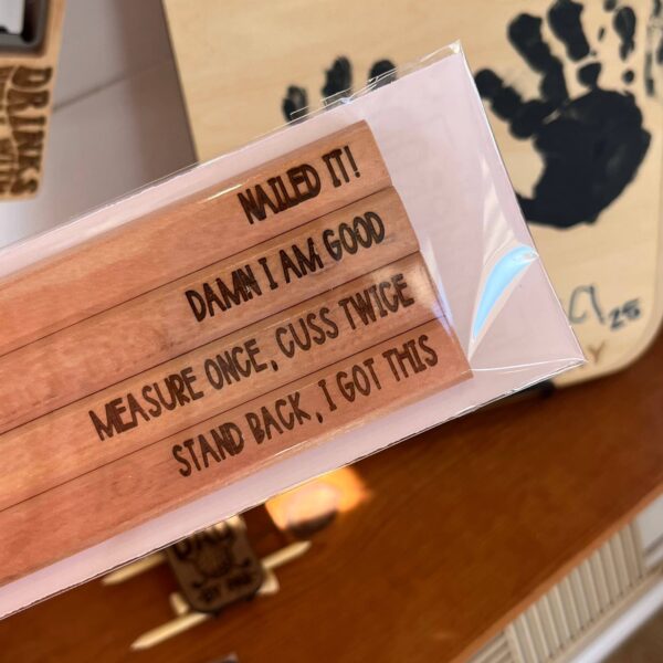 Father's Day Engraved Carpenter Pencils: Pack 2