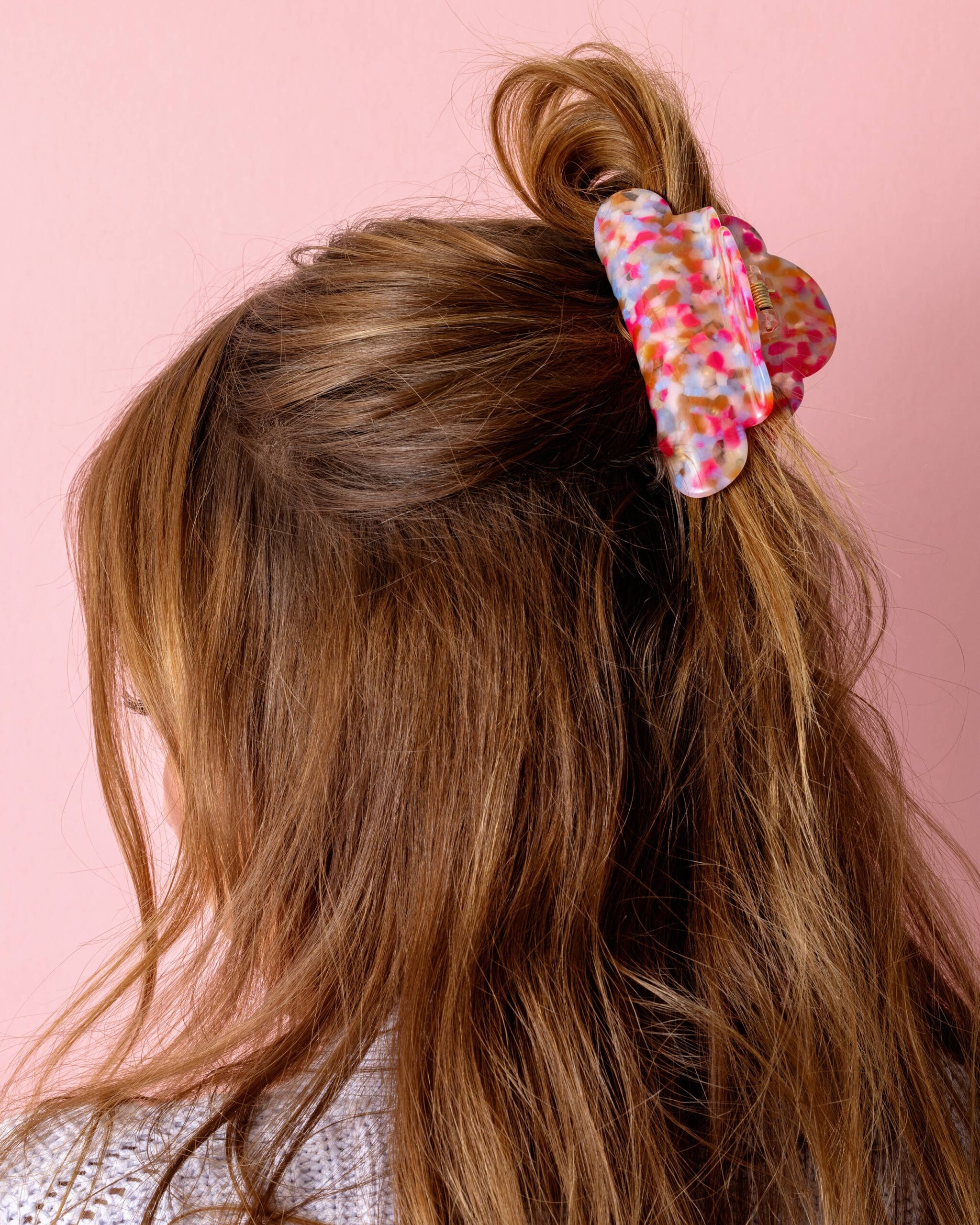 Claw Hair Clip - Large - Colorful Scallop