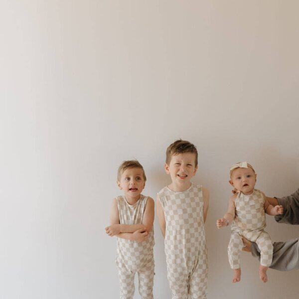 Harem Bamboo Romper | Checkerboard: 12-18 Months - Image 8