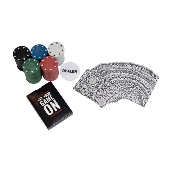 Men's Professional Poker in a Tin Set: Black - Image 2