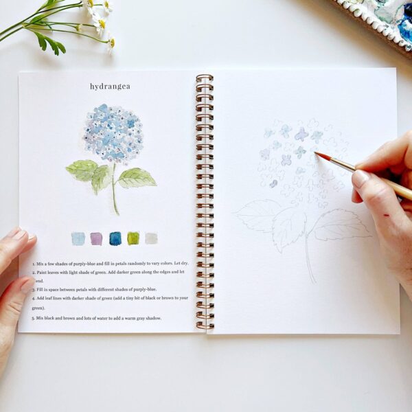 Flowers watercolor workbook - Image 3